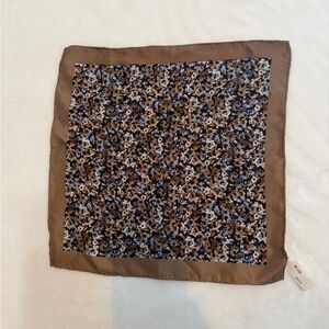 Jos. A. Bank Brown & Blue Floral Pocket Square – Classic Men’s Suit Accessory